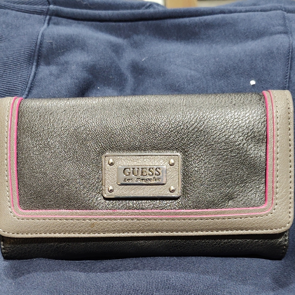 GUESS Black and Pink Women's Wallet